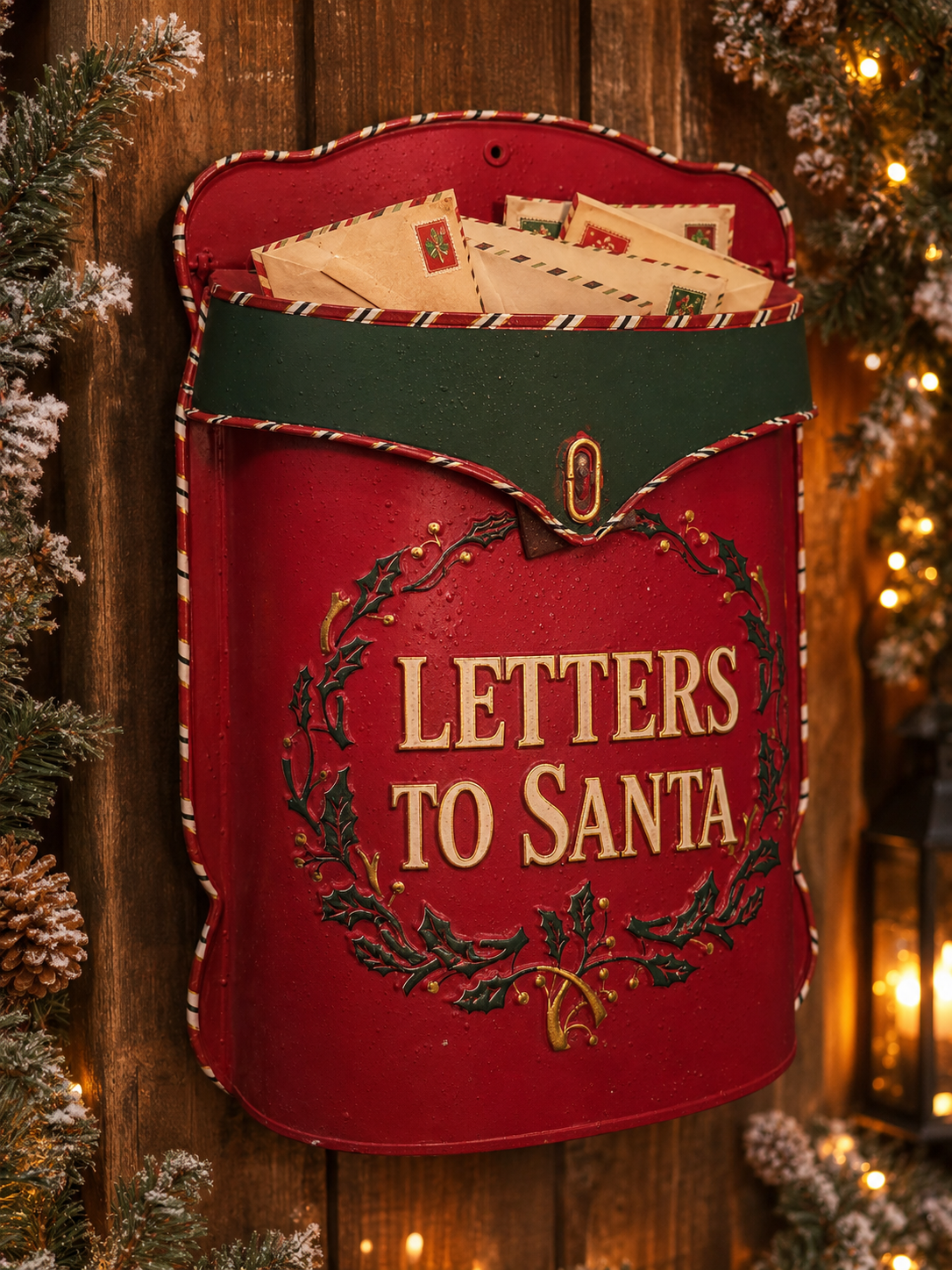 The Letters to Santa mailbox, one of the free family activities at Winter Wonderland at Hertford Supply.